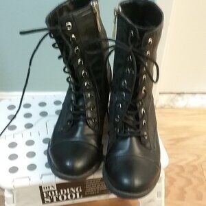 bebe Combat Boots, Size 8